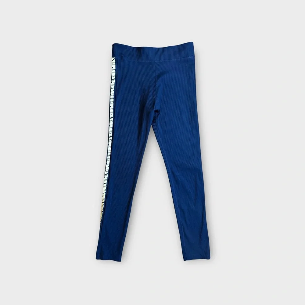 Nike Midnignt Navy Dri-Fit Active Ribbed Leggings NWOT